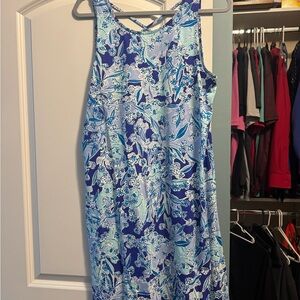 Lilly Pulitzer Blue and White Patterned Dress